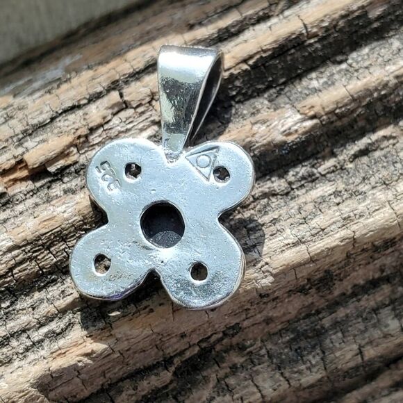 Rhodolite Garnet .925 Sterling Silver Swirl Pendant - Picture 4 of 5